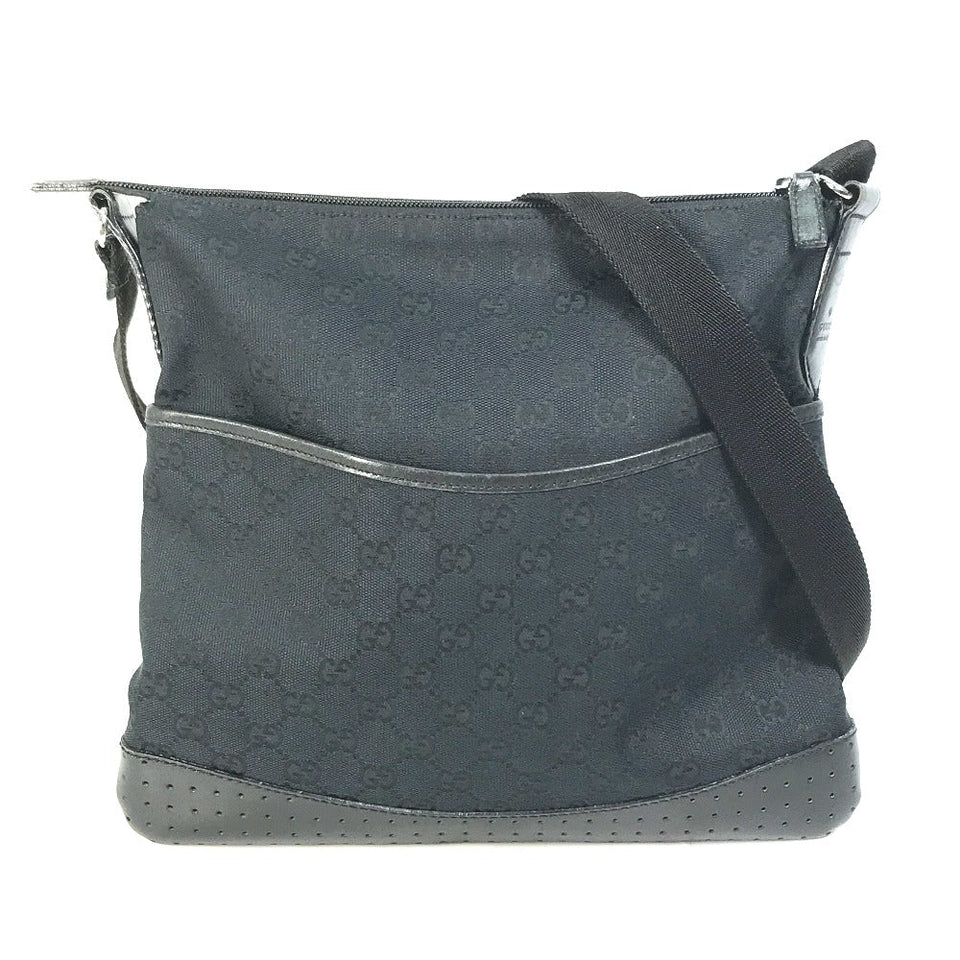 Gucci Shoulder Bag 145857 GG canvas black GG Women