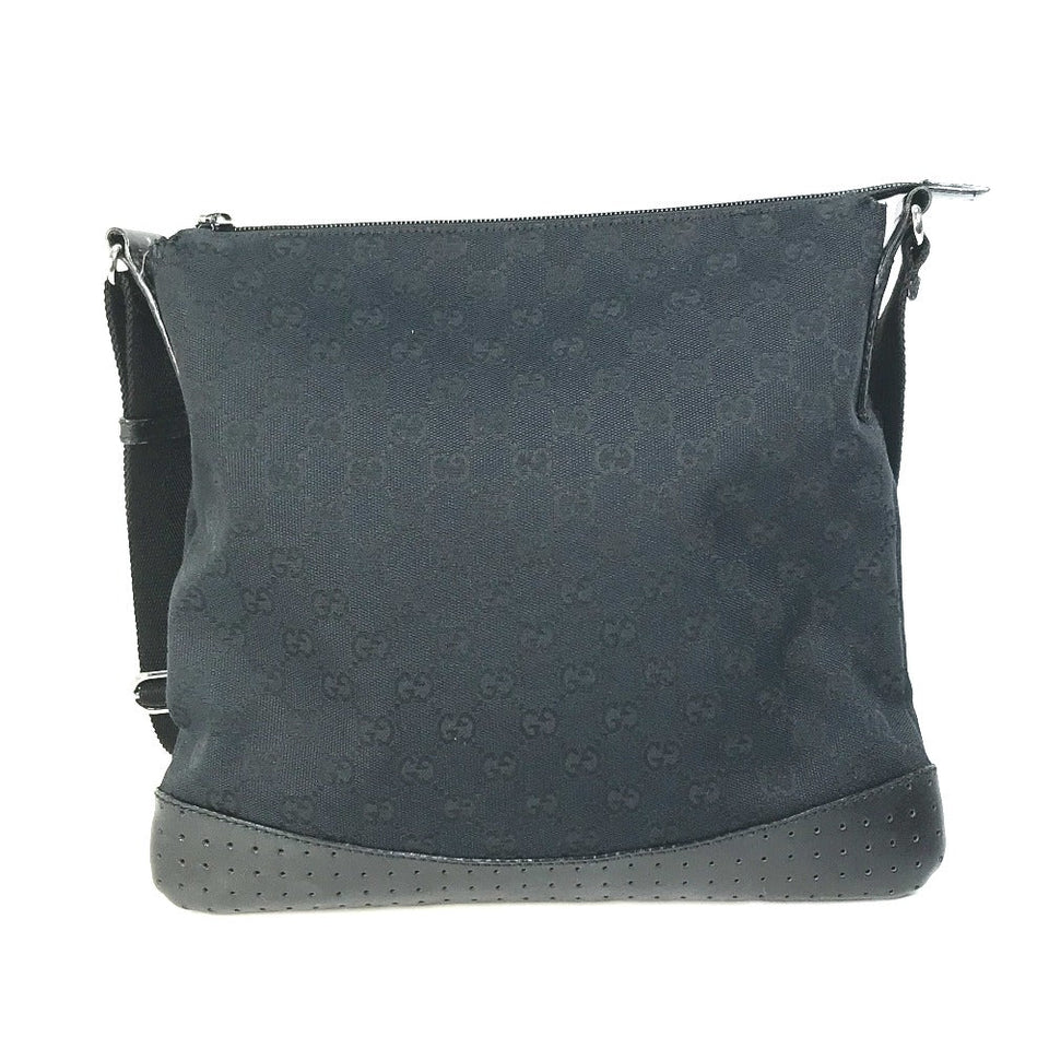 Gucci Shoulder Bag 145857 GG canvas black GG Women