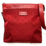 Gucci Shoulder Bag 510342 Nylon / leather Red GG Women