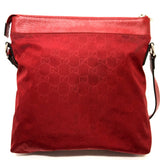 Gucci Shoulder Bag 510342 Nylon / leather Red GG Women