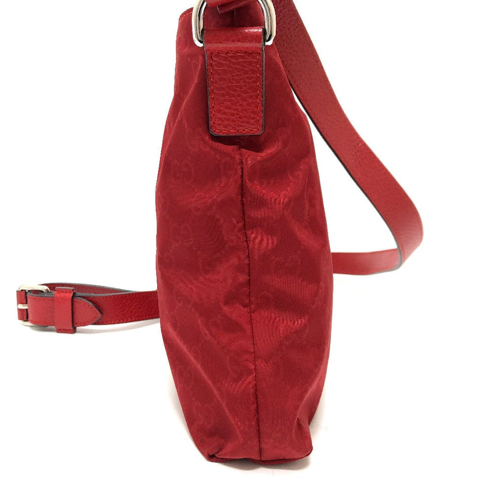Gucci Shoulder Bag 510342 Nylon / leather Red GG Women