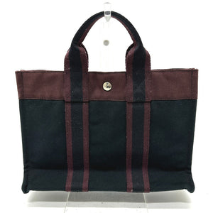 Hermes Handbag canvas black Fool ToePM unisex(Unisex)