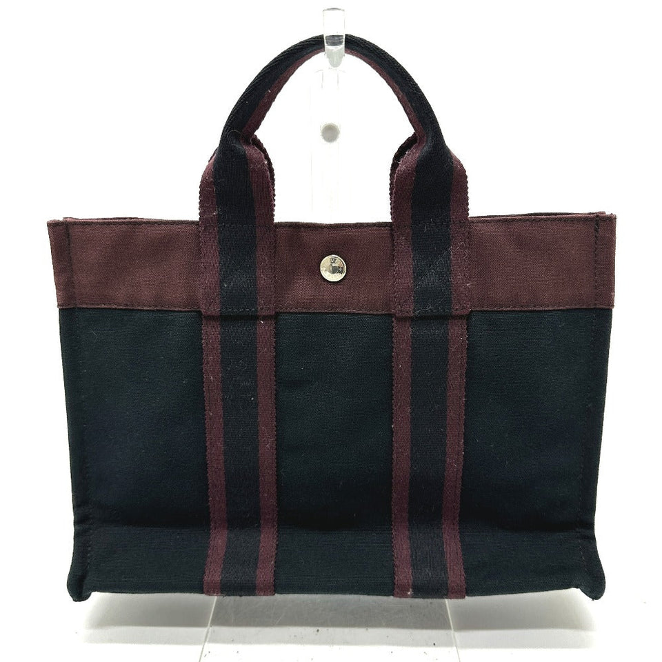 Hermes Handbag canvas black Fool ToePM unisex(Unisex)