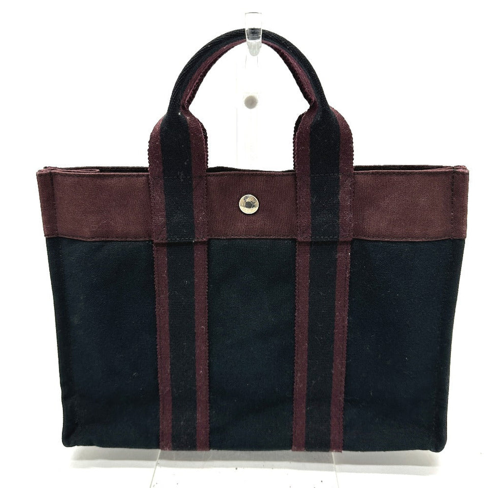 Hermes Handbag canvas black Fool ToePM unisex(Unisex)