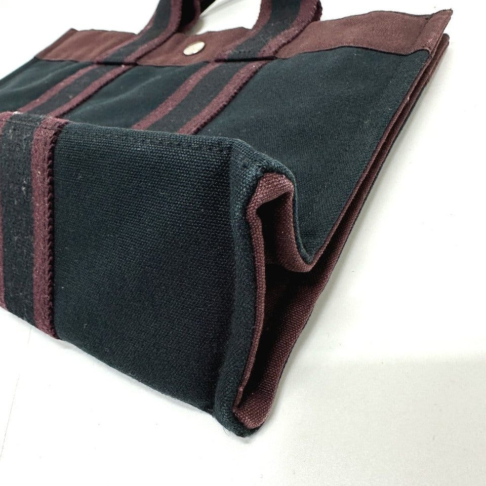 Hermes Handbag canvas black Fool ToePM unisex(Unisex)