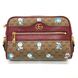 Gucci Shoulder Bag 647784 GG Supreme Canvas Brown GG Supreme Doraemon x Gucci Women
