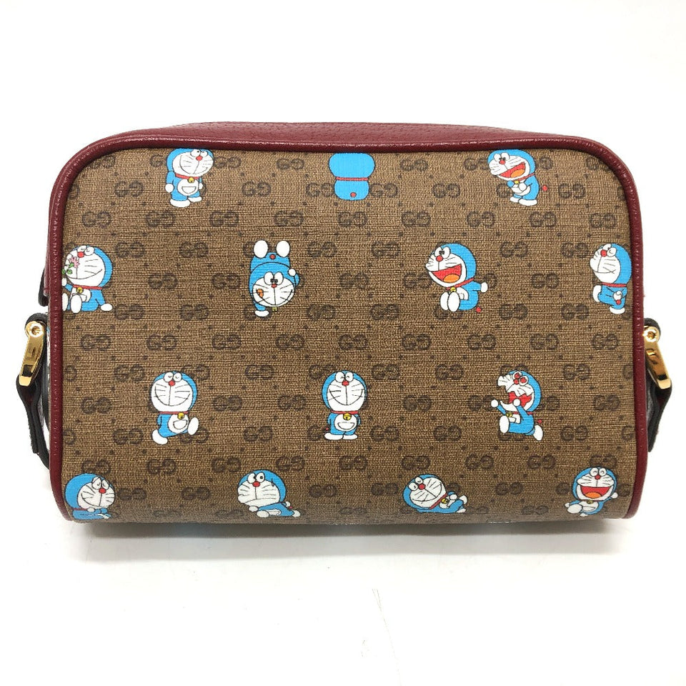 Gucci Shoulder Bag 647784 GG Supreme Canvas Brown GG Supreme Doraemon x Gucci Women