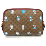 Gucci Shoulder Bag 647784 GG Supreme Canvas Brown GG Supreme Doraemon x Gucci Women