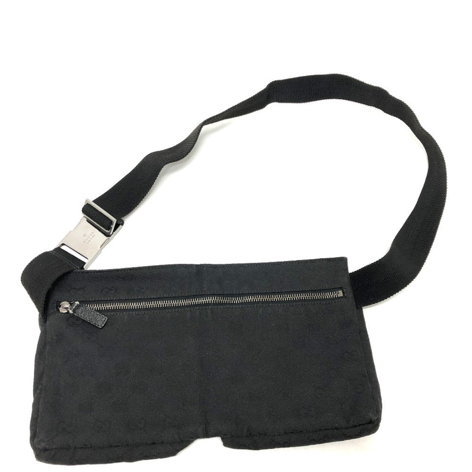 Gucci Waist bag 28566 GG canvas / leather black GG Sling bag