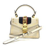 Gucci Shoulder Bag 470270 leather white Silvi Women