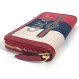 Gucci Long Wallet Purse 524790 Canvas / leather Red Long wallet logo stripe Women