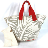 Hermes Shoulder Bag canvas beige With porch Pannier Platge