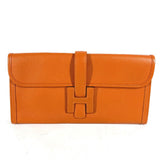 Hermes Clutch bag Epsom Orange Bag H logo Jige Elan 29