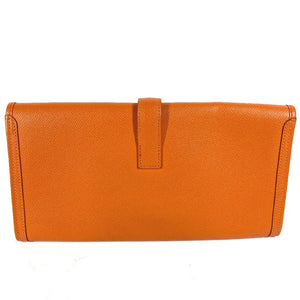 Hermes Clutch bag Epsom Orange Bag H logo Jige Elan 29