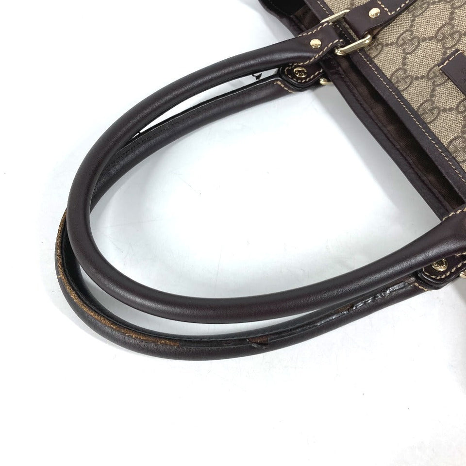 Gucci Shoulder Bag 228668 PVC / Leather beige GG plus vertical mens