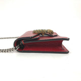 Gucci Shoulder Bag 476432 leather Red 2WAY Bag Pouch Clutch Bag Dionysus Rhinestone Women