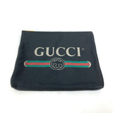 Gucci Clutch bag 500981 leather black logo mens