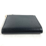 Gucci Folded wallet 760223 leather black Double G Long Wallet Women
