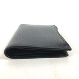 Gucci Folded wallet 760223 leather black Double G Long Wallet Women