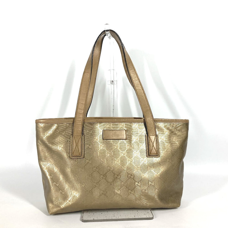 Gucci Shoulder Bag 211138 PVC/Leather, GG Imprime gold GG Implication mens
