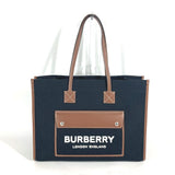 Burberry Shoulder Bag 8055747 Leather / canvas black logo FREYA TOTE Women