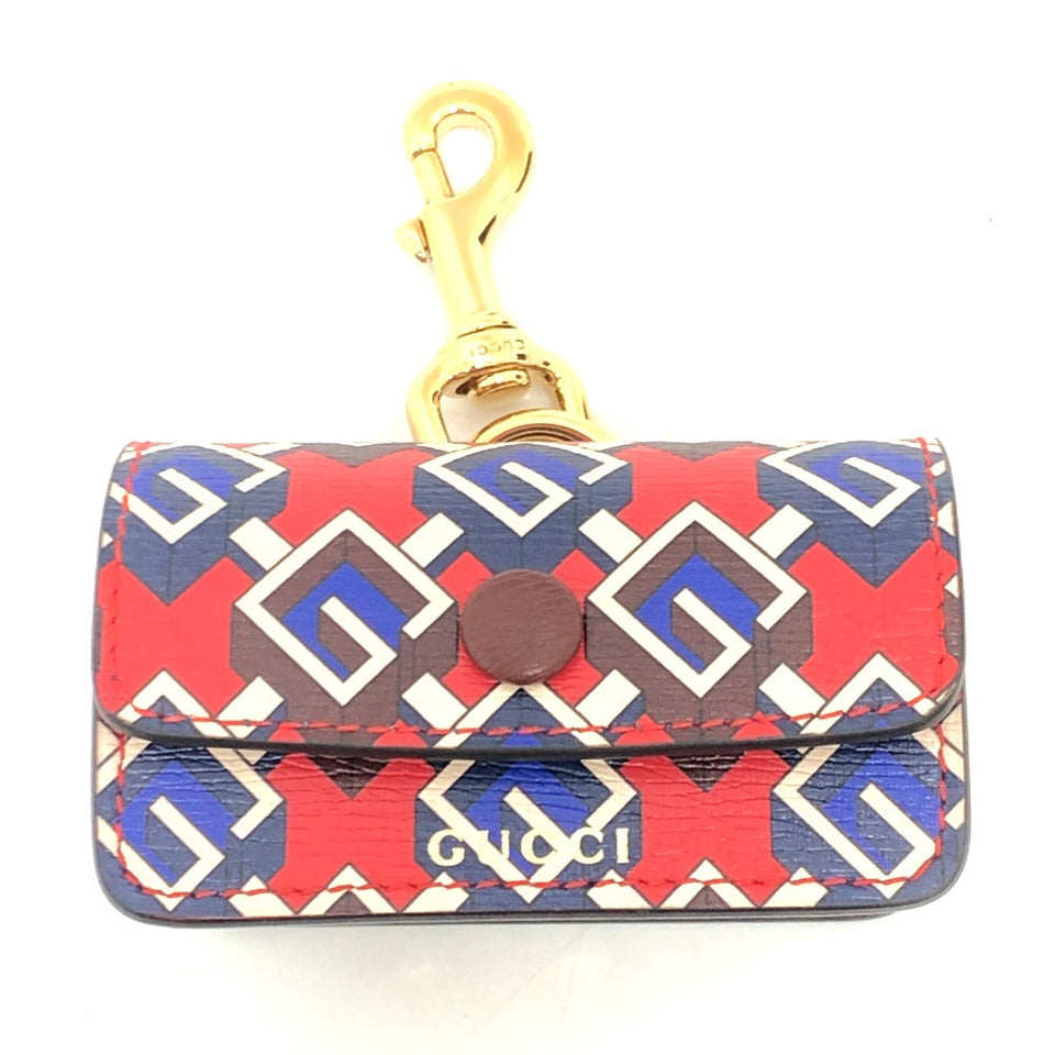 Gucci key ring 692957 leather Red Pets GG Etiquette Bag Holder unisex(Unisex)