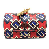 Gucci key ring 692957 leather Red Pets GG Etiquette Bag Holder unisex(Unisex)