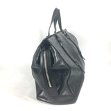 Gucci Tote Bag 625772 leather black Shoulder Bag Boston Duffel bag GG emboss unisex(Unisex)