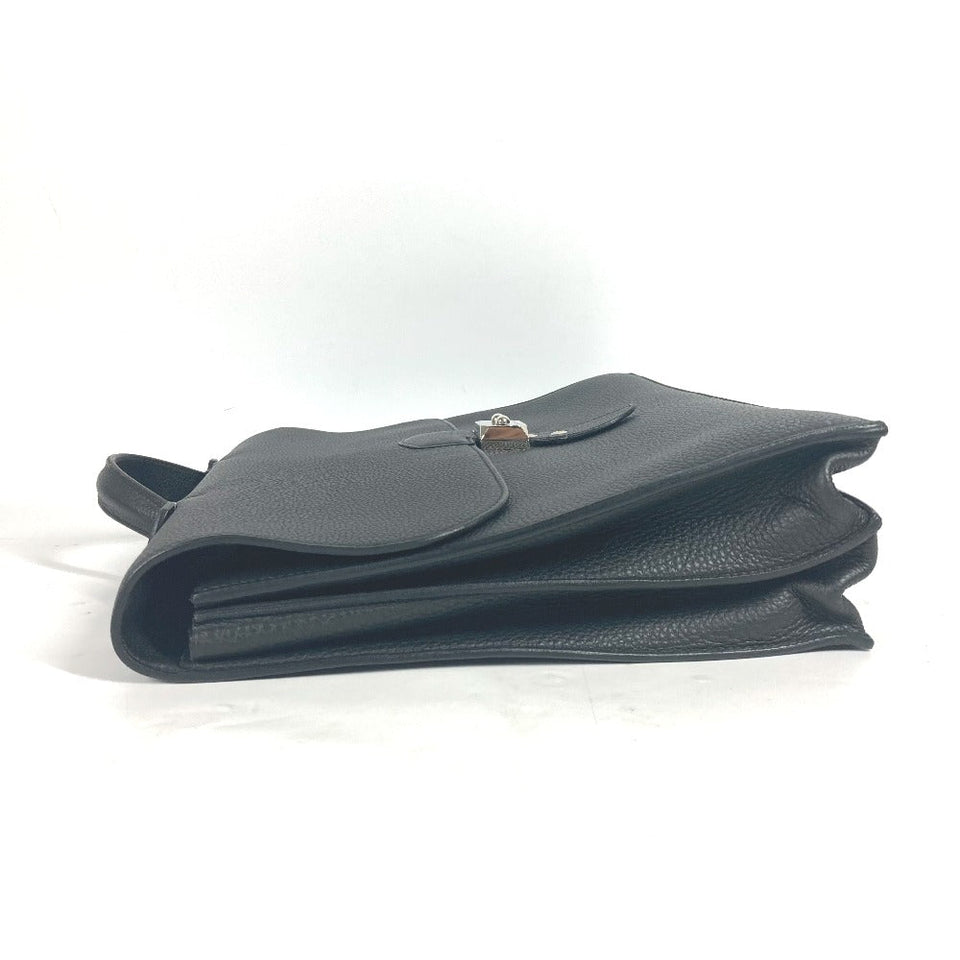 Hermes Business bag Togo black Briefcase Sac Adepeche 38 mens