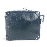 Gucci Shoulder Bag 626363 leather black Pochette GG embossed logo mens