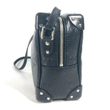 Gucci Shoulder Bag 626363 leather black Pochette GG embossed logo mens