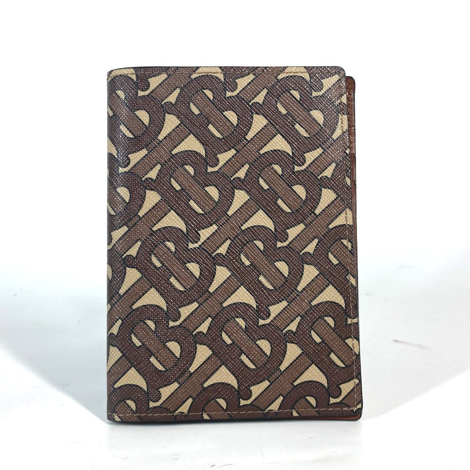 Burberry passport case PVC / Leather Brown TB logo Women