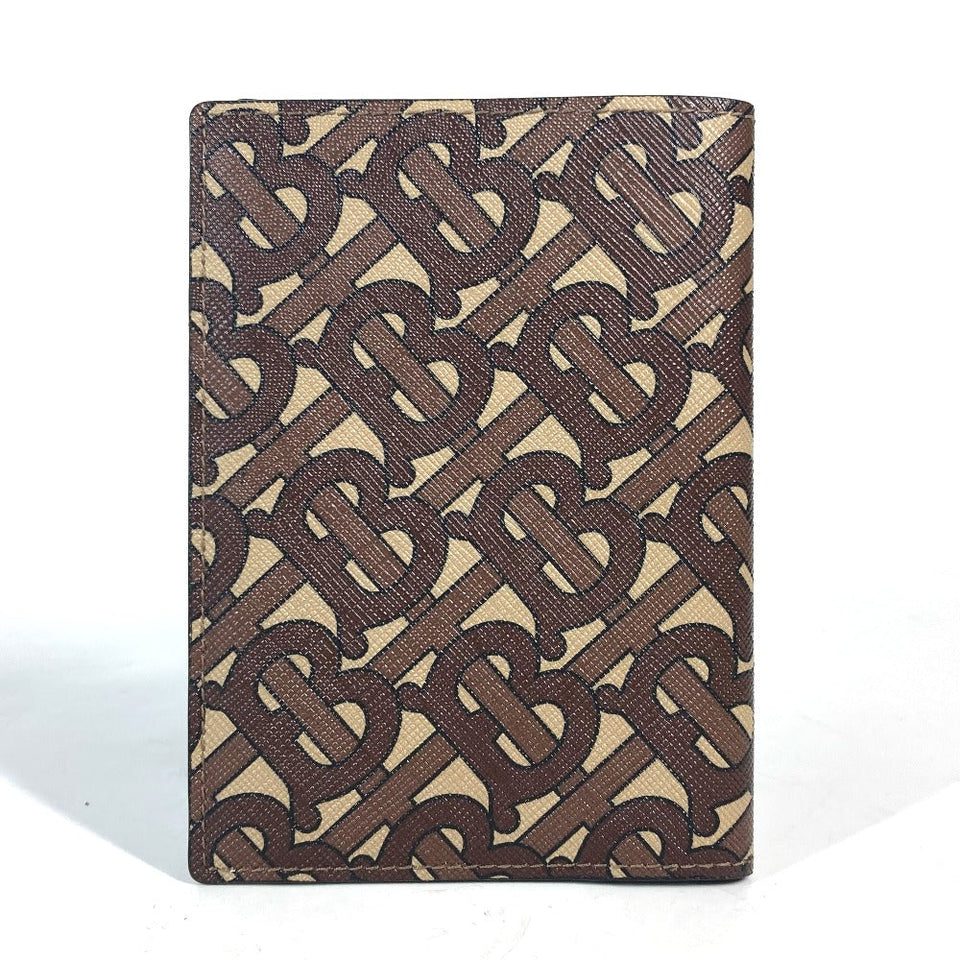 Burberry passport case PVC / Leather Brown TB logo Women