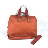 Hermes Boston Duffel bag Towal chevron Orange Sports Bag Shoulder Bag Sac de Golf 47 unisex(Unisex)