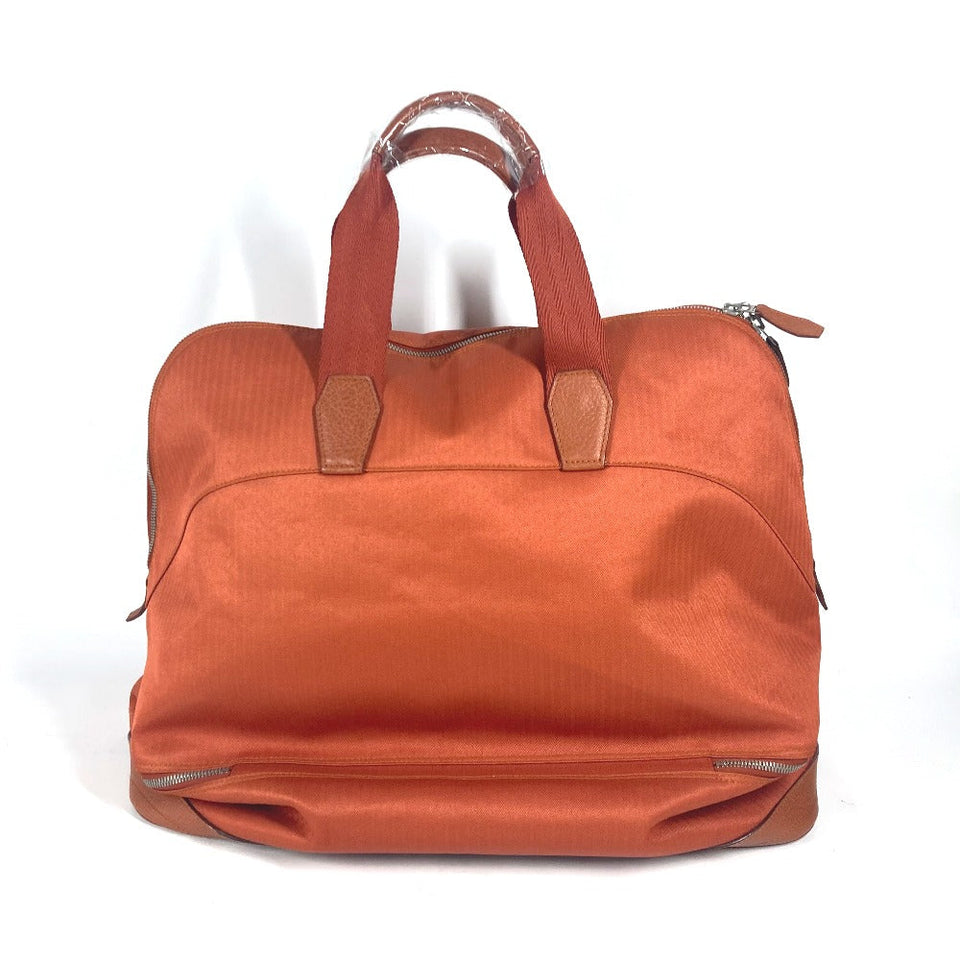 Hermes Boston Duffel bag Towal chevron Orange Sports Bag Shoulder Bag Sac de Golf 47 unisex(Unisex)