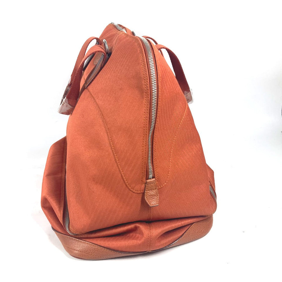 Hermes Boston Duffel bag Towal chevron Orange Sports Bag Shoulder Bag Sac de Golf 47 unisex(Unisex)