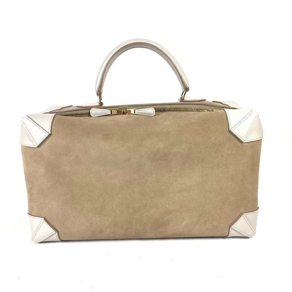 Hermes Boston Duffel bag Chevre, Grizzly beige Handbag Maxibox 36 Women