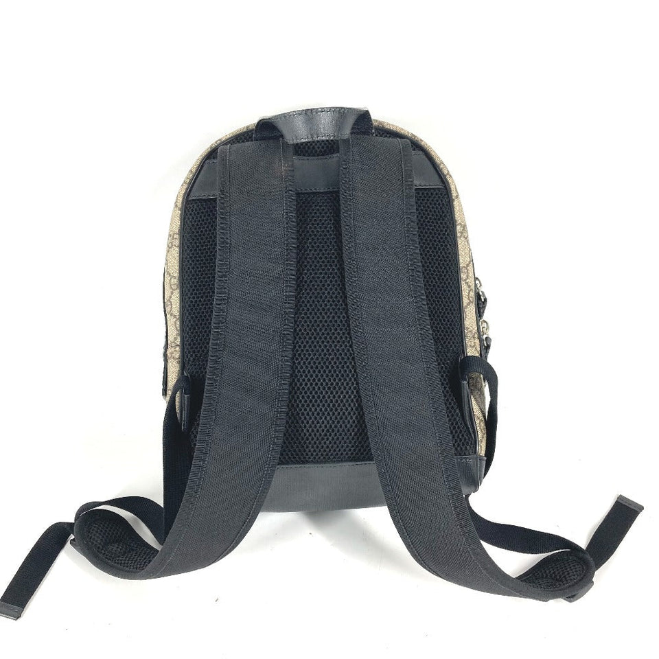 Gucci Backpack 429020 GG Supreme canvas, leather beige GG Supreme Backpack unisex(Unisex)