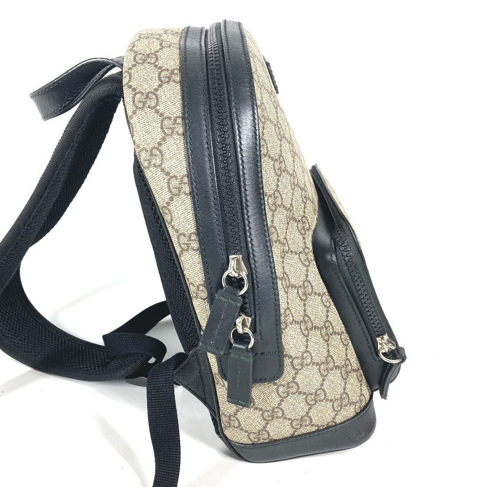 Gucci Backpack 429020 GG Supreme canvas, leather beige GG Supreme Backpack unisex(Unisex)