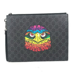 Gucci Clutch bag 547084 GG Supreme canvas, leather black GG Supreme BESTIARY unisex(Unisex)