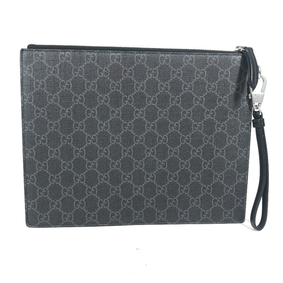 Gucci Clutch bag 547084 GG Supreme canvas, leather black GG Supreme BESTIARY unisex(Unisex)