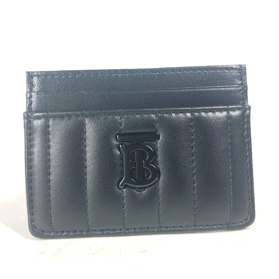 Burberry Card Case 8064827 leather black TB logo mens(Unisex)
