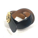 Gucci belt 036 519 2964 leather black vintage GG logo buckle 65