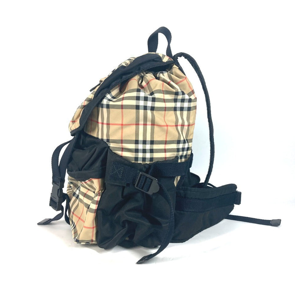 Burberry Backpack 8010372 Nylon beige logo check