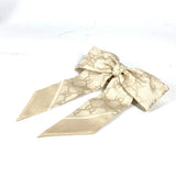 Gucci hair accessory 816541 silk gold GG silk jacquard scrunchie