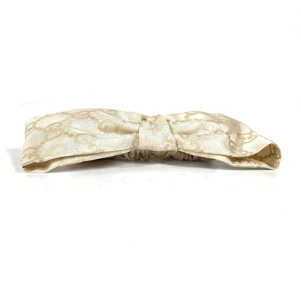 Gucci hair accessory 816541 silk gold GG silk jacquard scrunchie