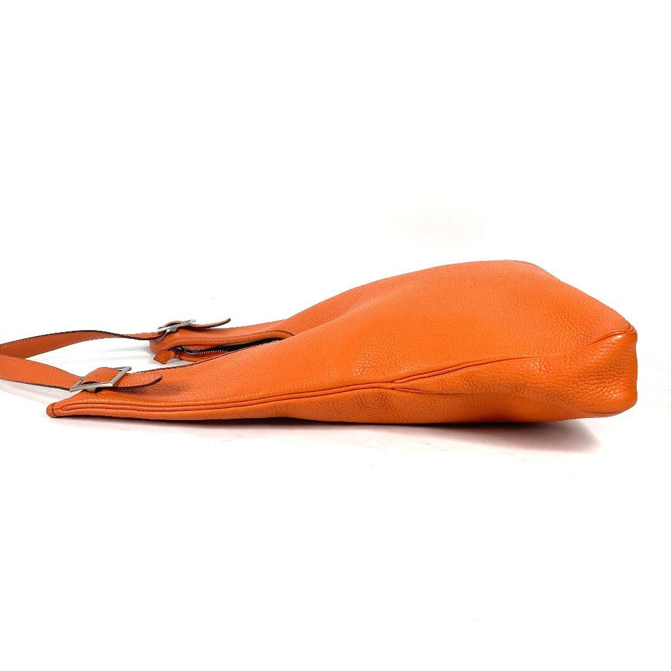 Hermes Shoulder Bag Taurillon Clemence Orange Masai PM unisex(Unisex)