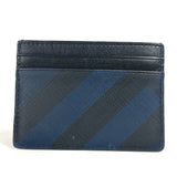 Burberry Card Case Leather / PVC Navy check unisex(Unisex)