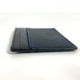 Burberry Card Case Leather / PVC Navy check unisex(Unisex)