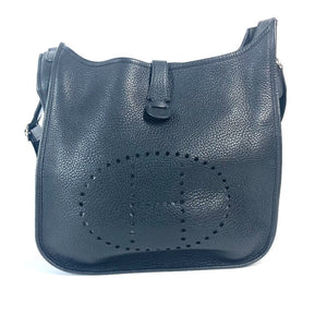 Hermes Shoulder Bag Taurillon Clemence black Evelyn 3 GM mens